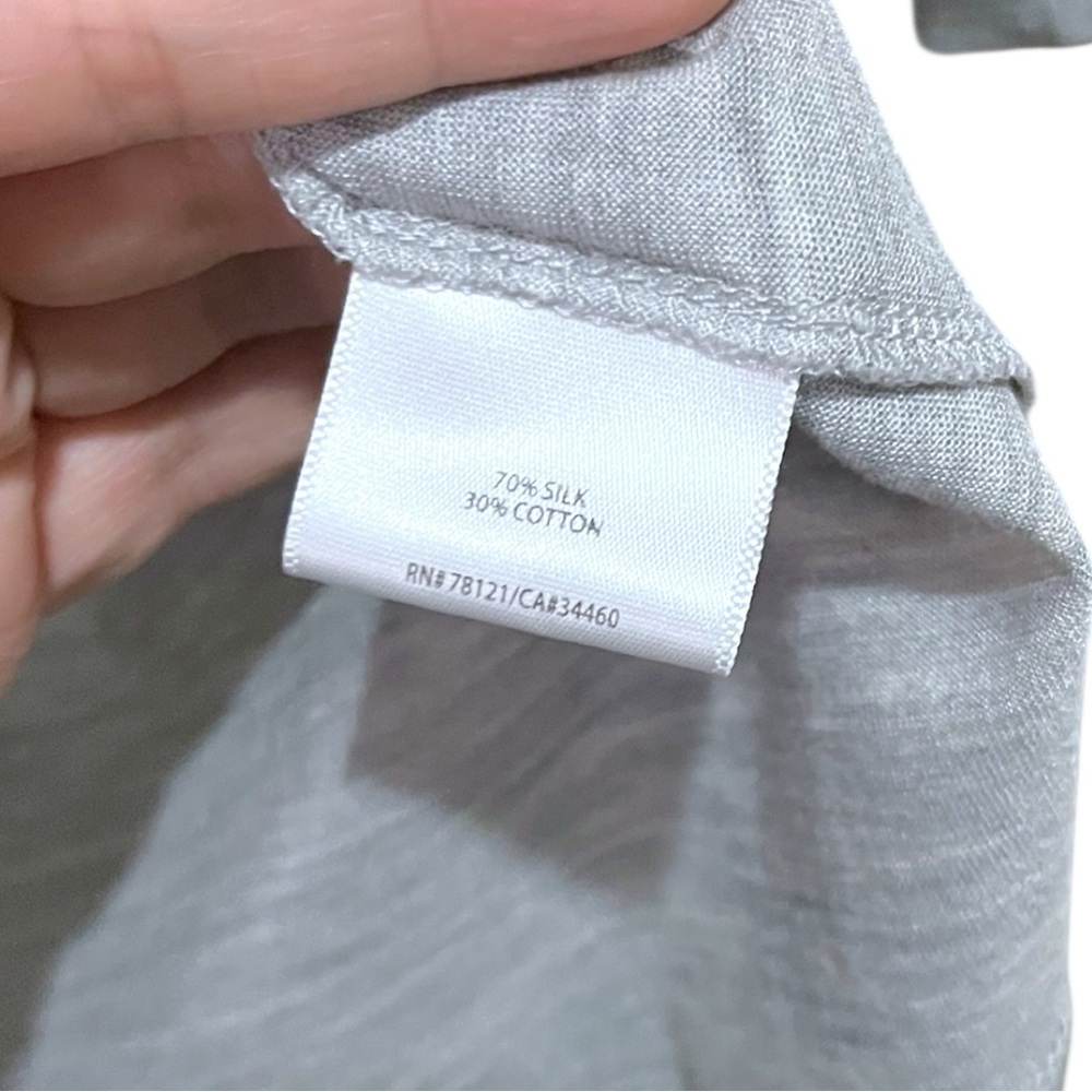 Eileen Fisher Silk Cotton Blend 3/4 Sleeve Tee Large - Picture 5 of 6